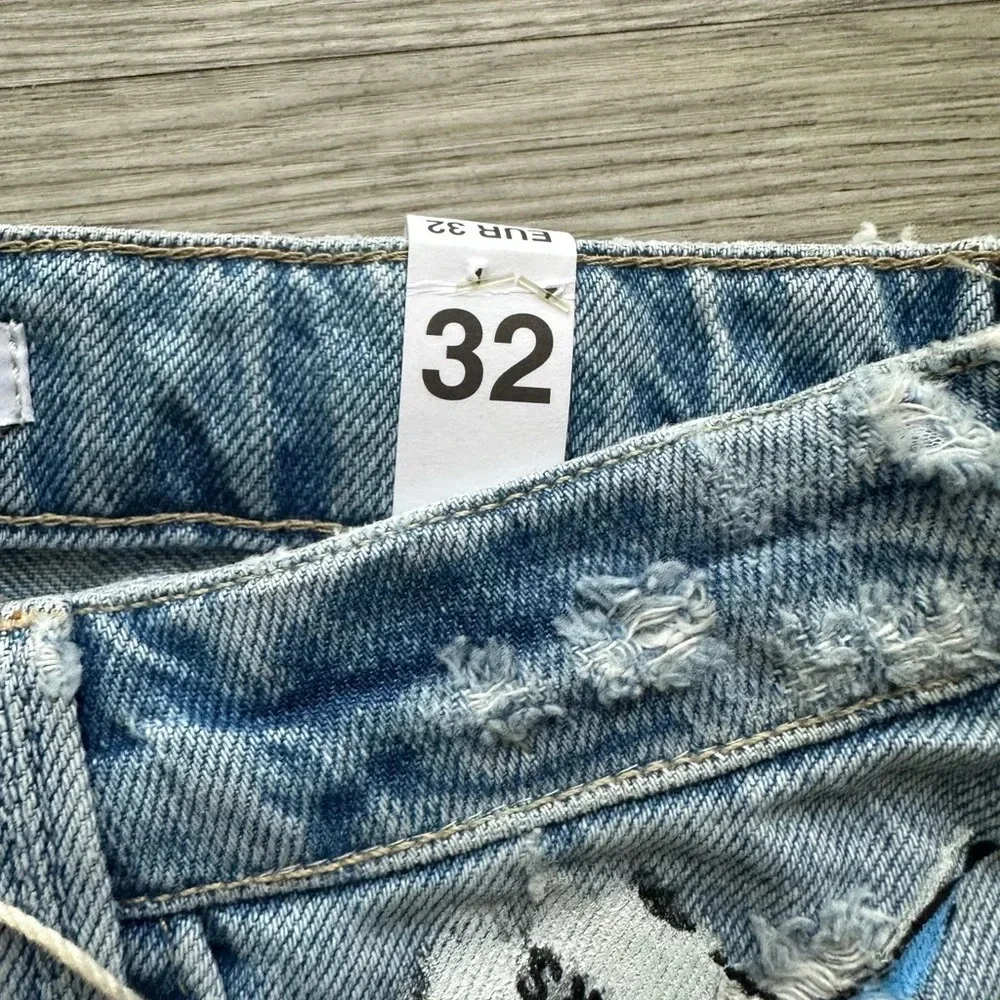 Zara painted shorts Sz 00 or XXS street wear cool girls only NWT - Picture 5 of 5